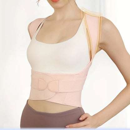 Back Brace Posture Corrector for Women and Men, Shoulder Straightener Adjustable Full Back Support Upper and Lower Waist Belt